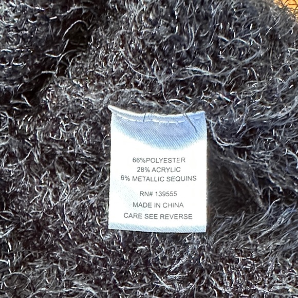 Black Fuzzy Kids Sweater with Jingle Design - Picture 5 of 5